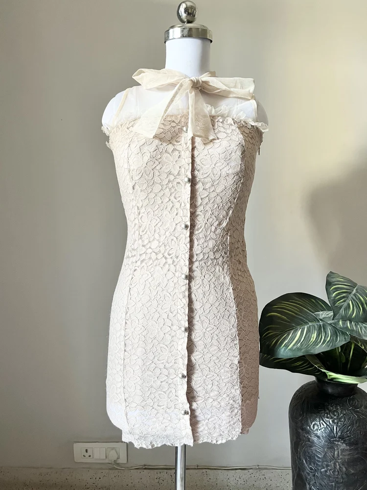 Pink mesh dress (padded)