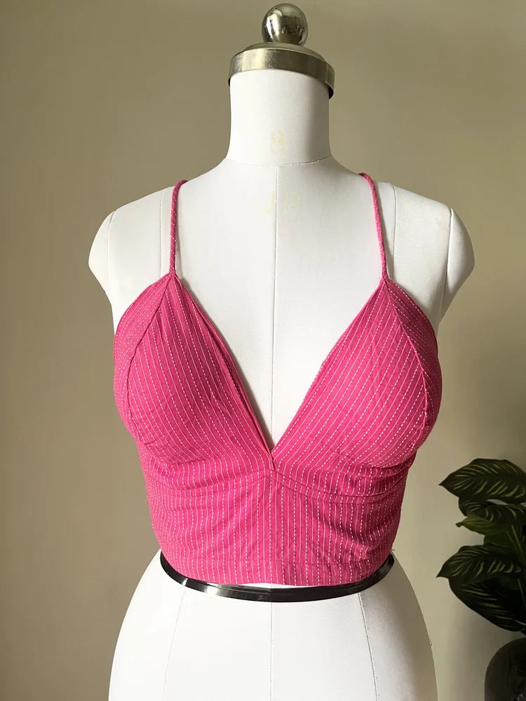 Pink criss-cross top 