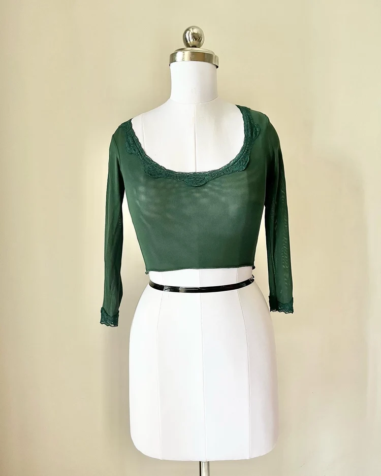 Green mesh top 