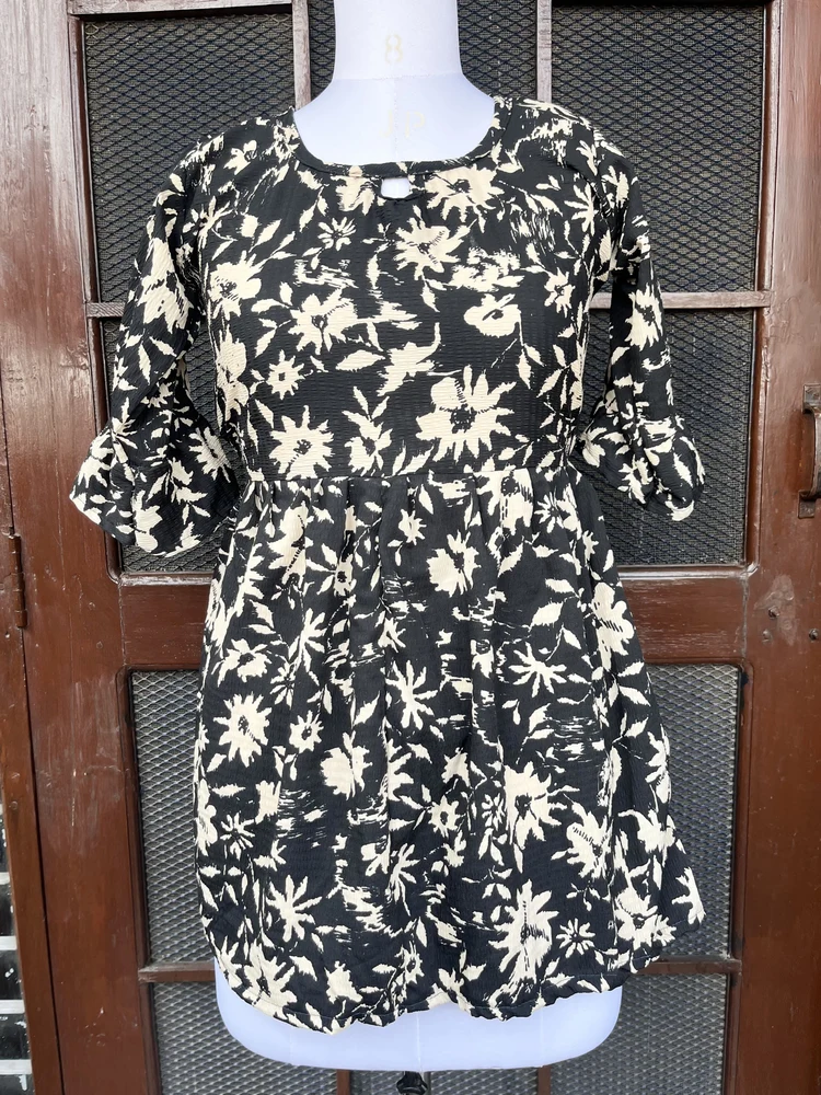Black flare kurti 