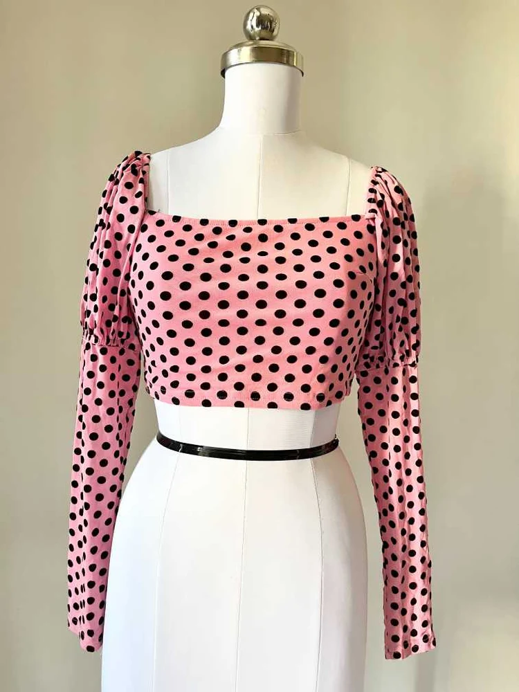 Polka dot pink top