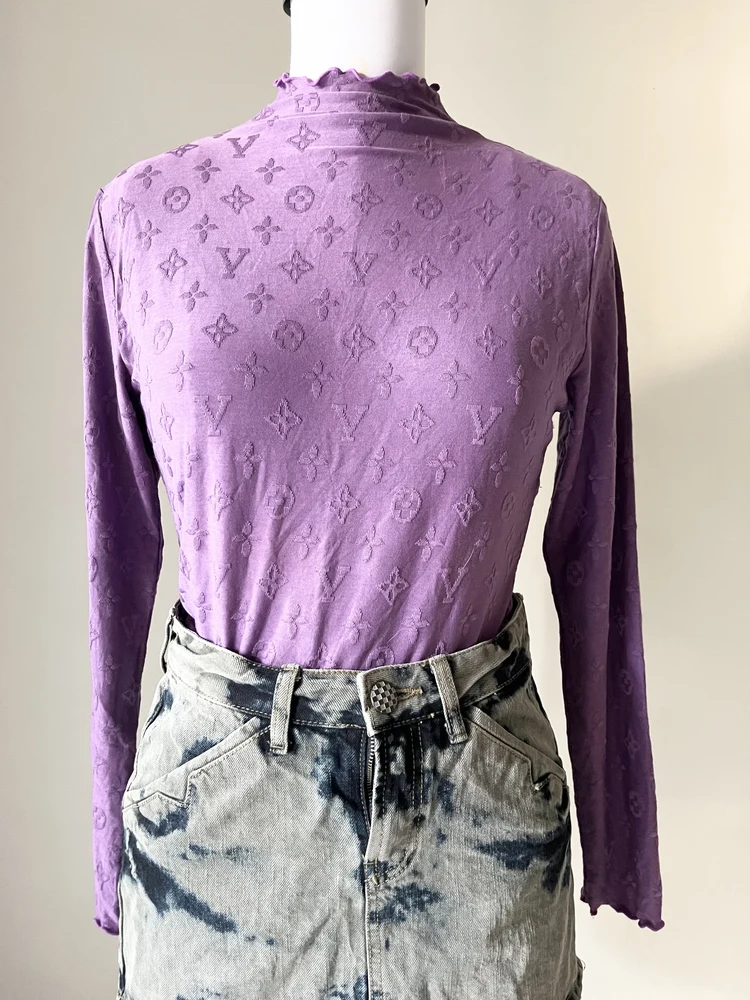 Purple L/V mesh top 