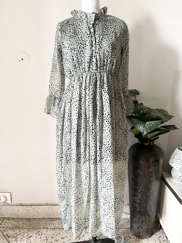Green maxi dress