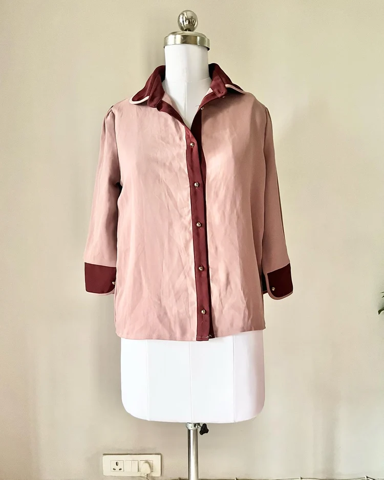 Peach contrast shirt 