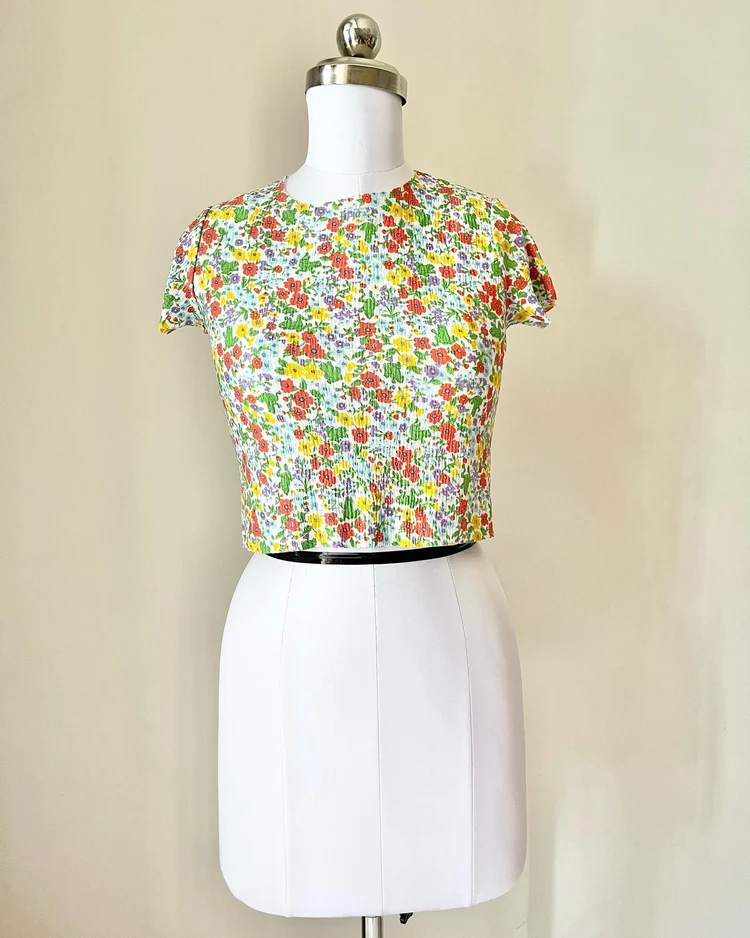 Floral Korean tee 