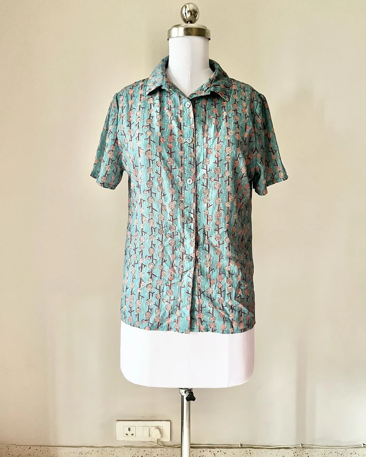 Printed blue shirt (unisex) 