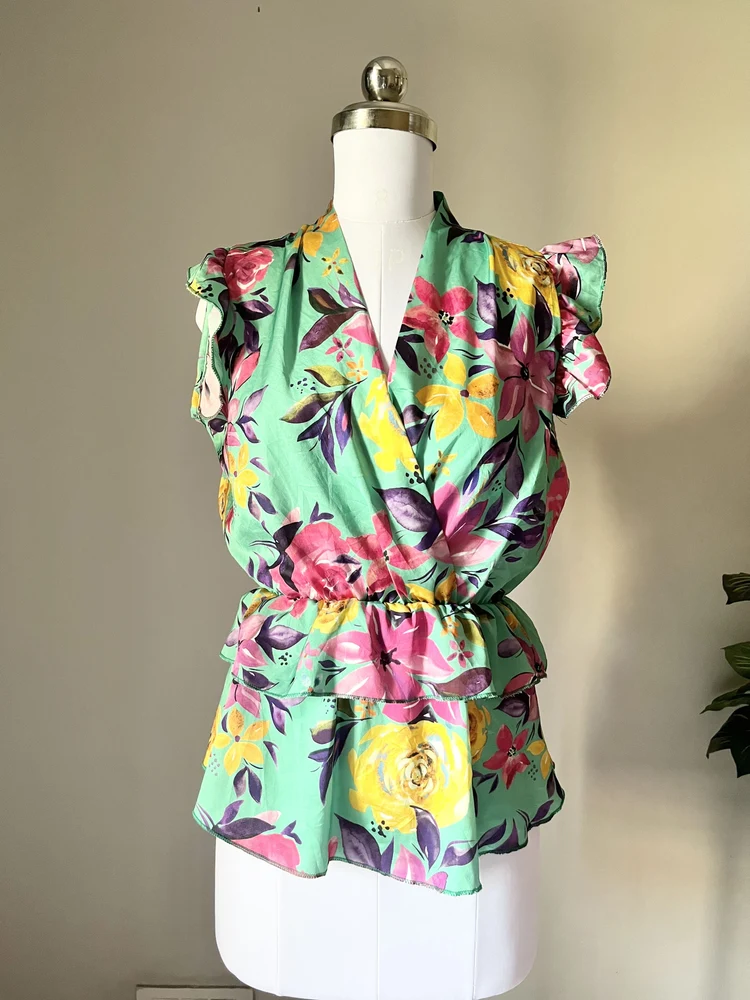 Floral peplum top 