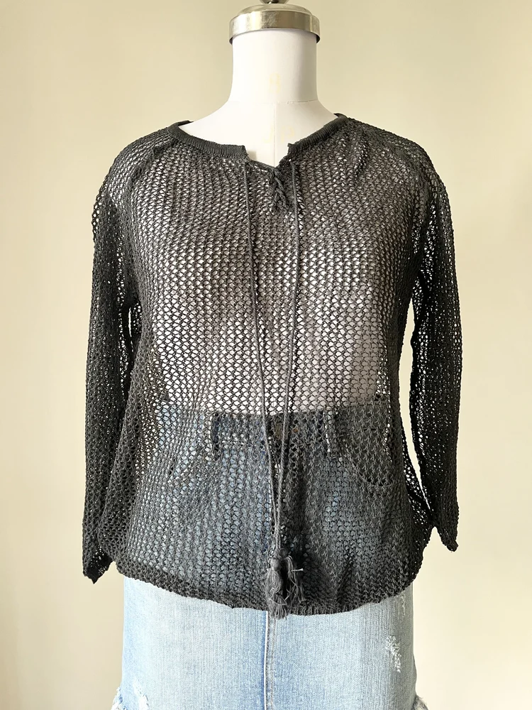 Black Crochet  top 