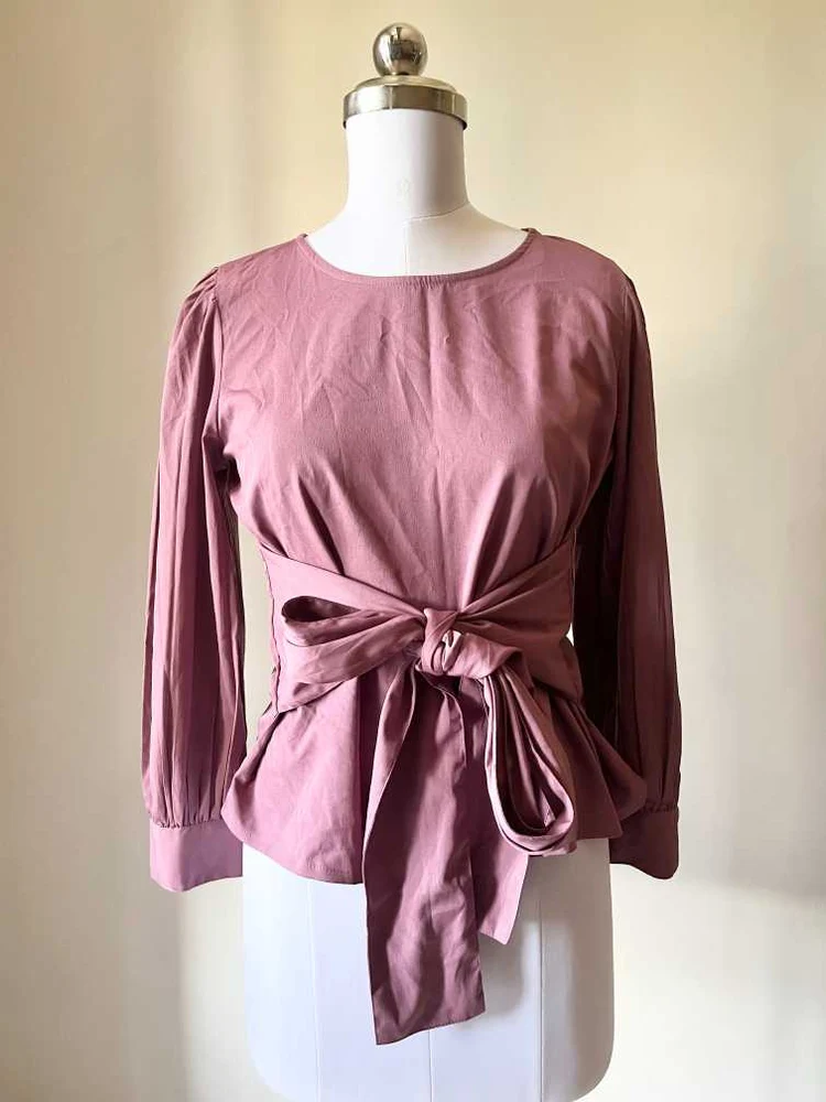 Mauve pink tie-up top 