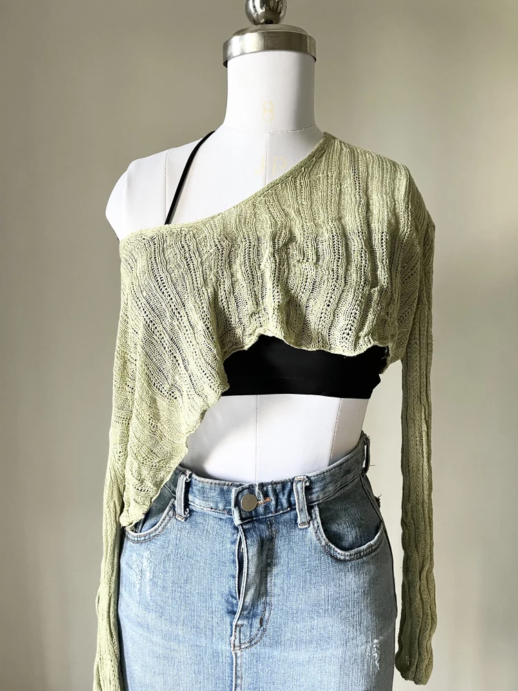 Mint green crop top 
