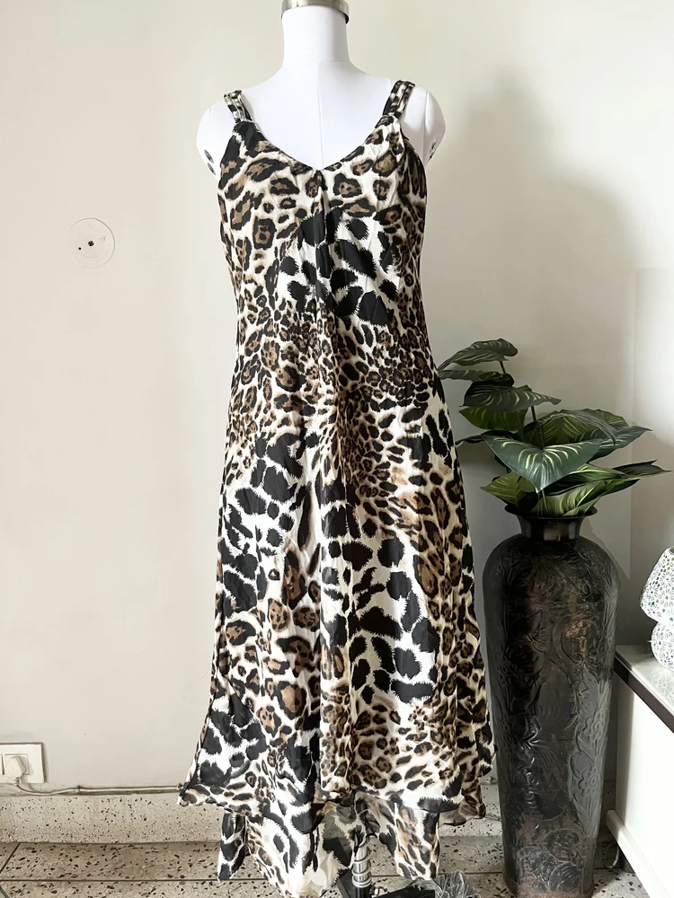 Animal print maxi dress