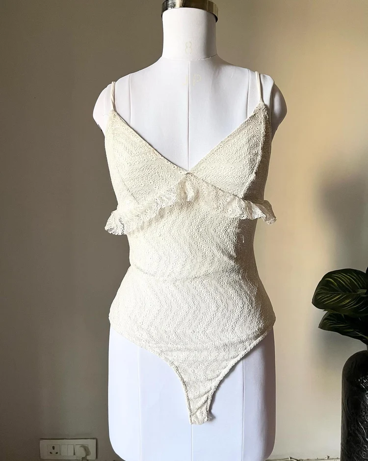 White lace bodysuit 