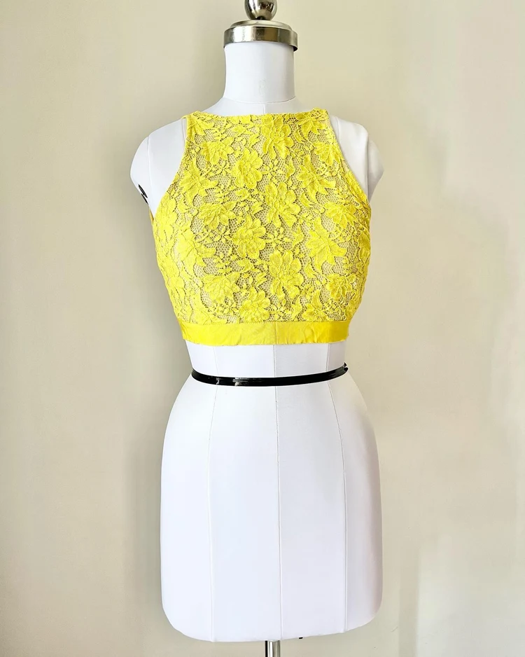 Zara Yellow lace top 