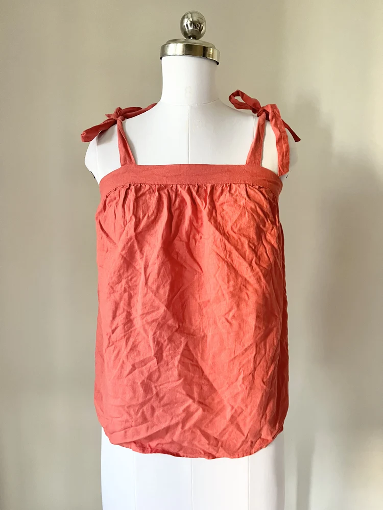 Orange tie-up top