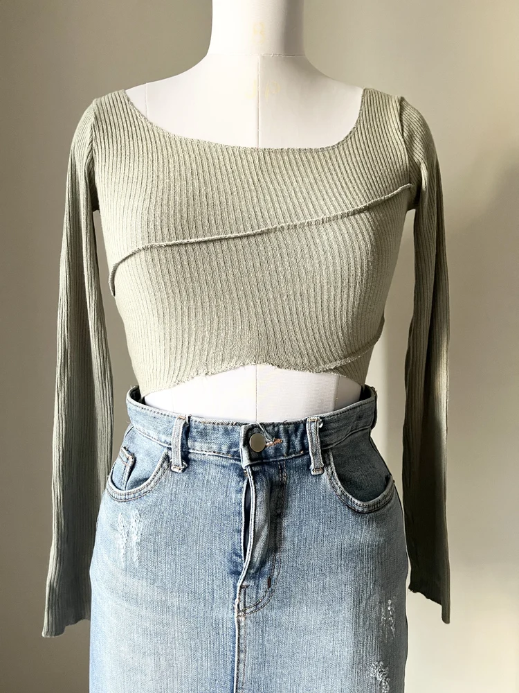 Mint green crop top 