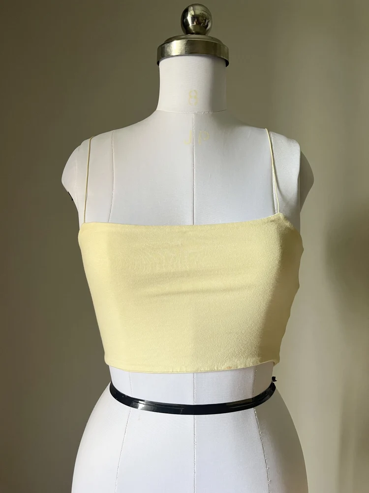 Yellow strap top