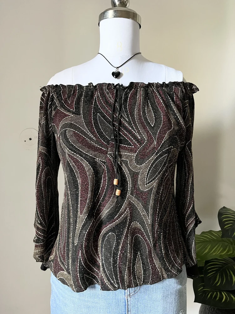 Y2k Shimmer top 
