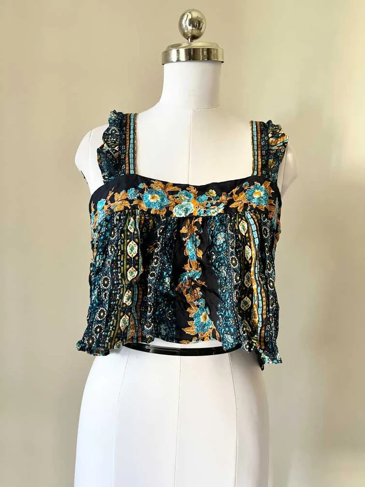 Paisley crop top