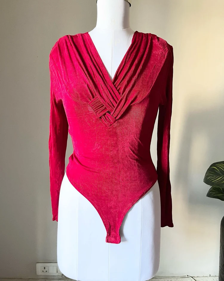 Wine shimmer bodysuit 🍷 