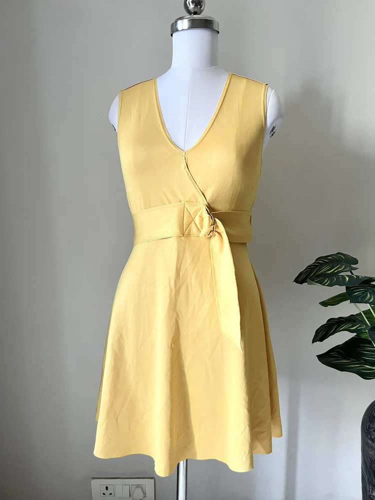 Yellow skater dress 