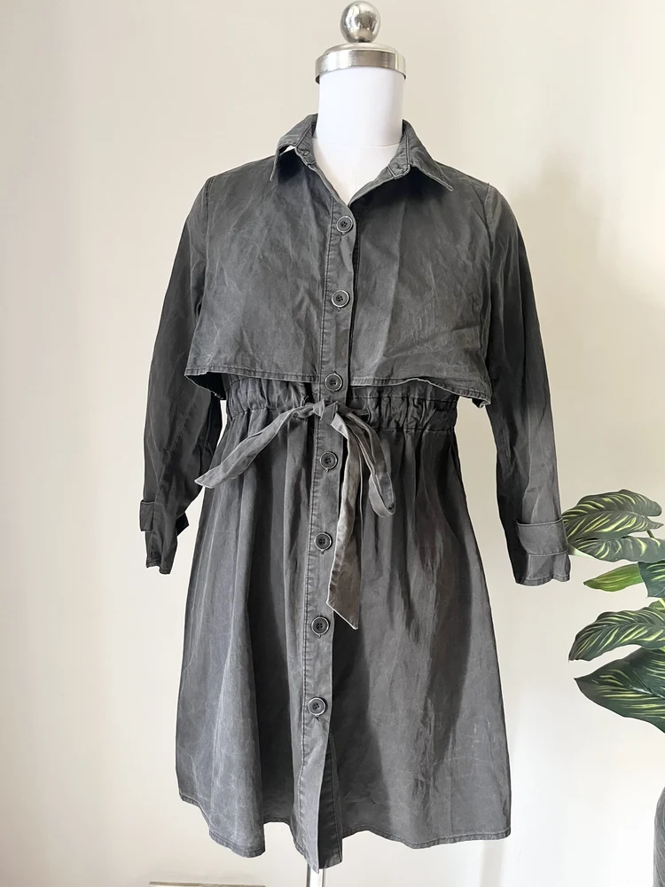 Black cape style dress 