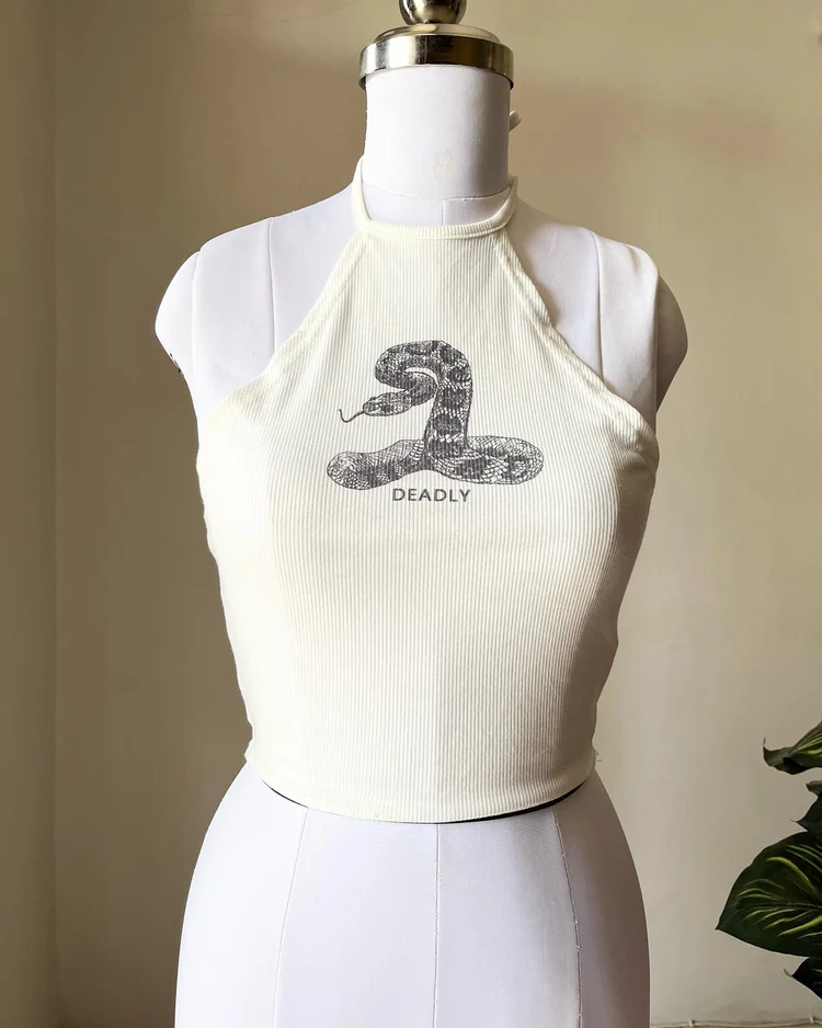 White halter top 