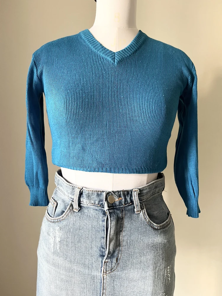Electric blue crop top 