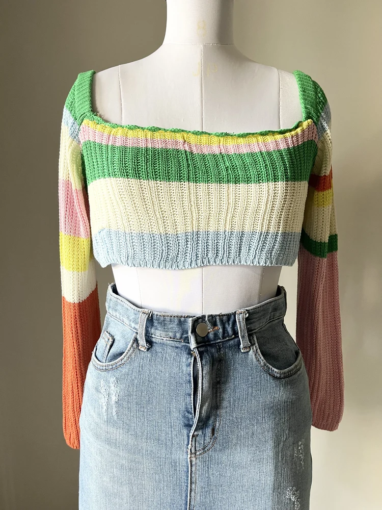Multicolored rib top 