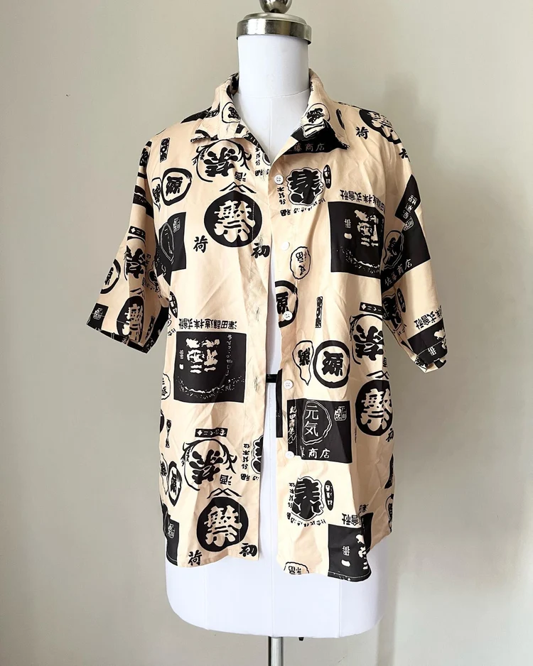 Korean print shirt (unisex)
