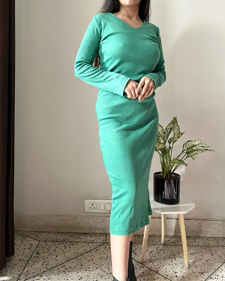 Green maxi dress 