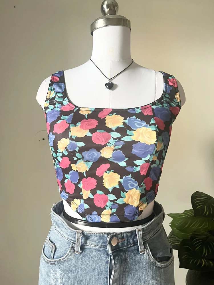 Floral corset top 