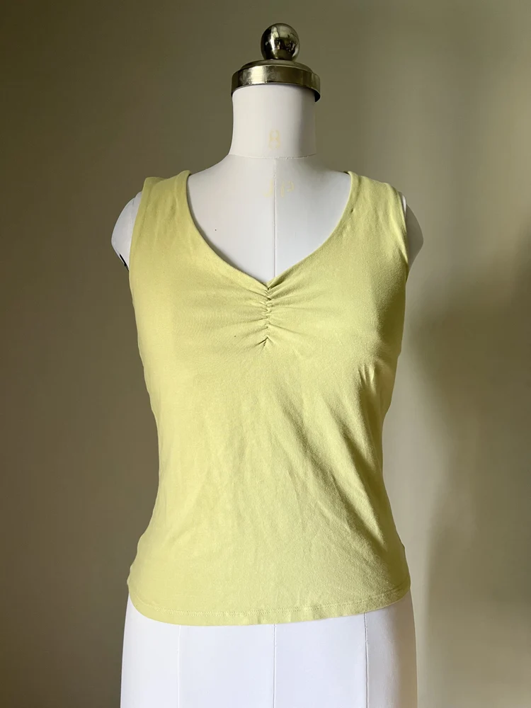 Mint ruched top 