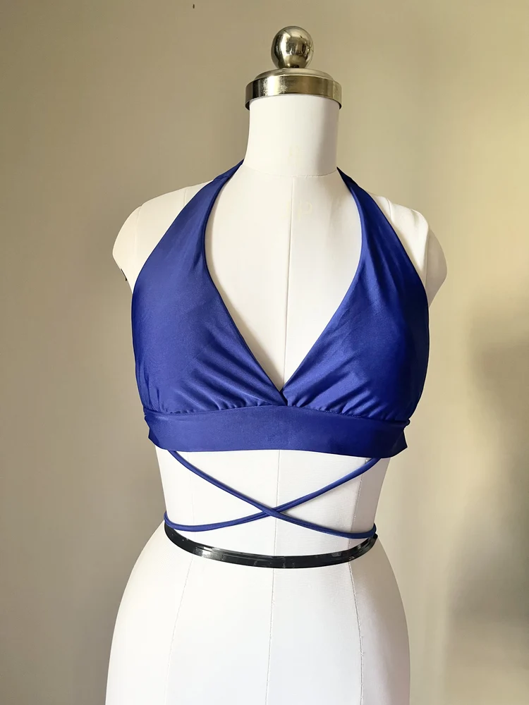 Electric blue bikini top