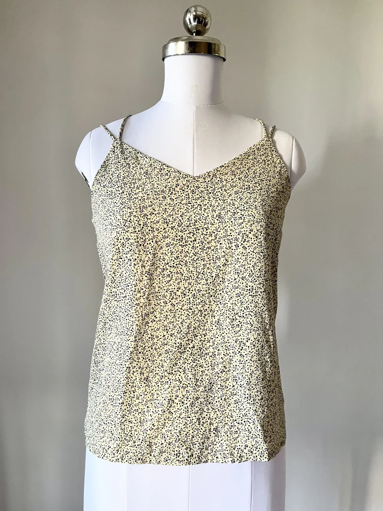 Yellow criss-cross top