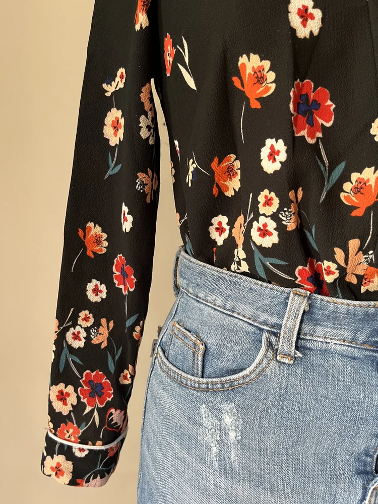 Floral black shirt 