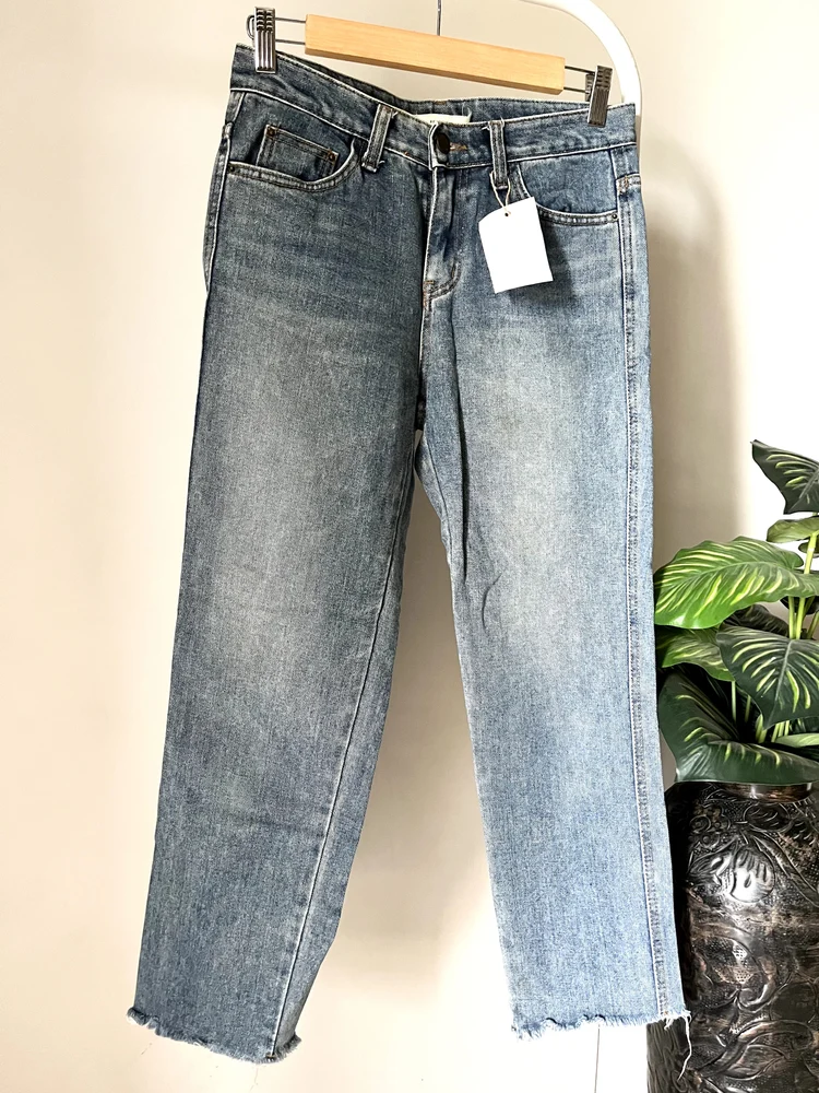 Blue straight fit jeans 