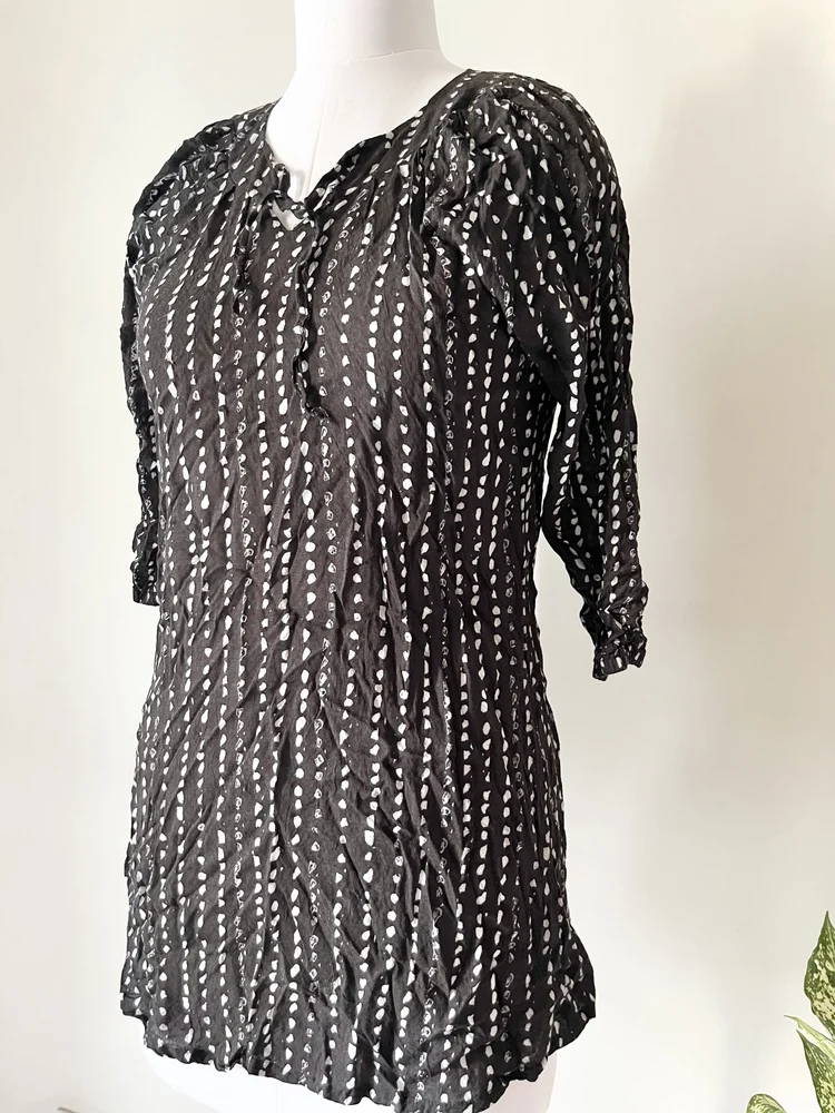 Black printed dress