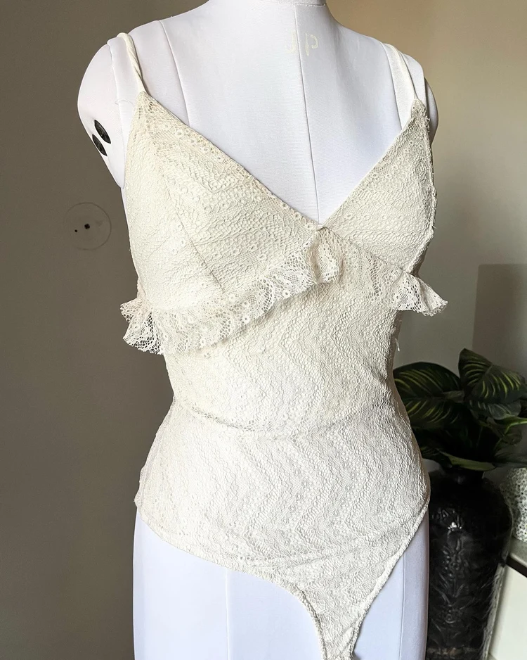White lace bodysuit 