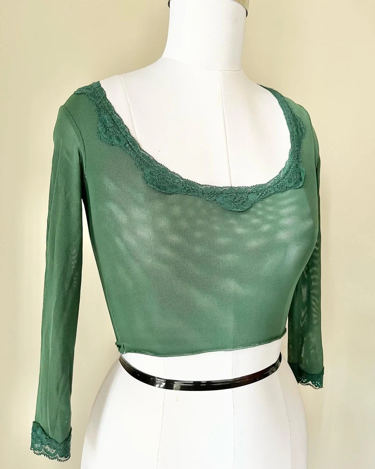 Green mesh top 