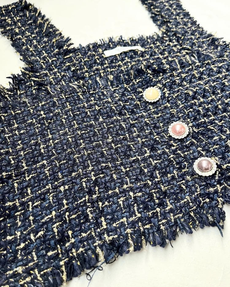 Korean tweed top 