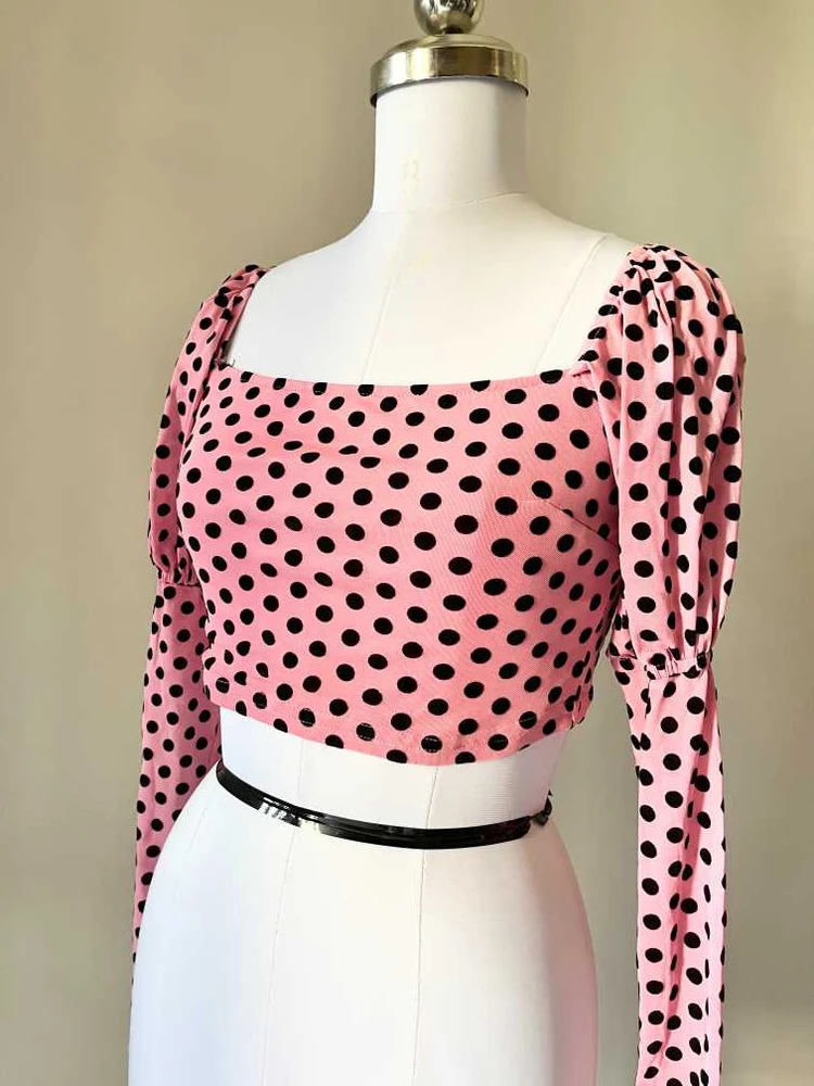 Polka dot pink top