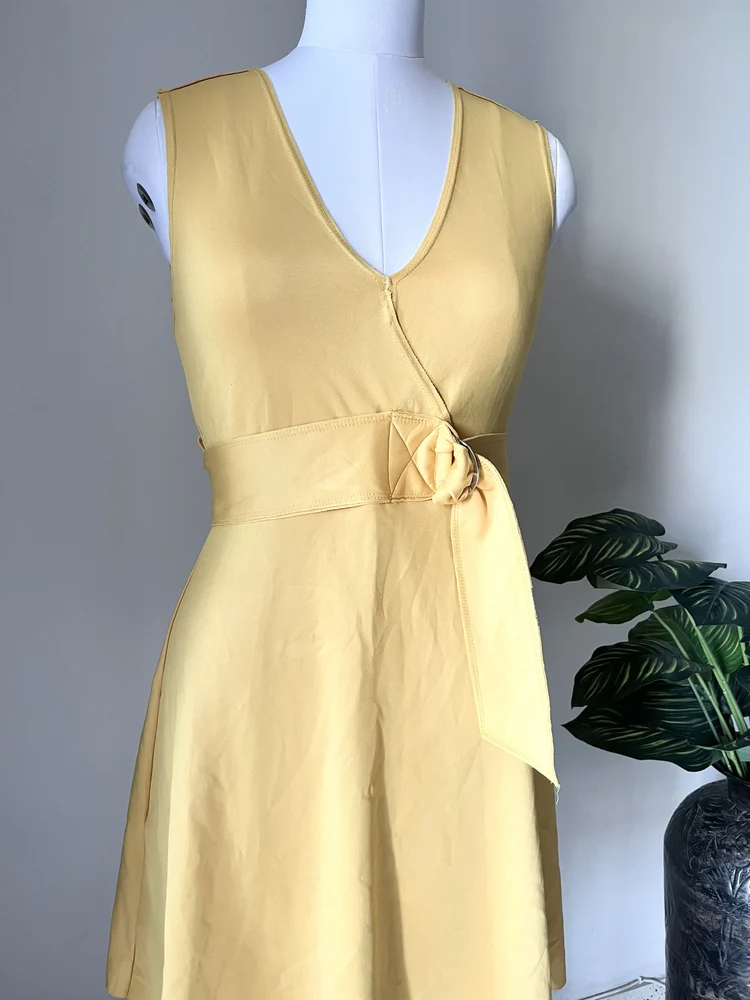 Yellow skater dress 