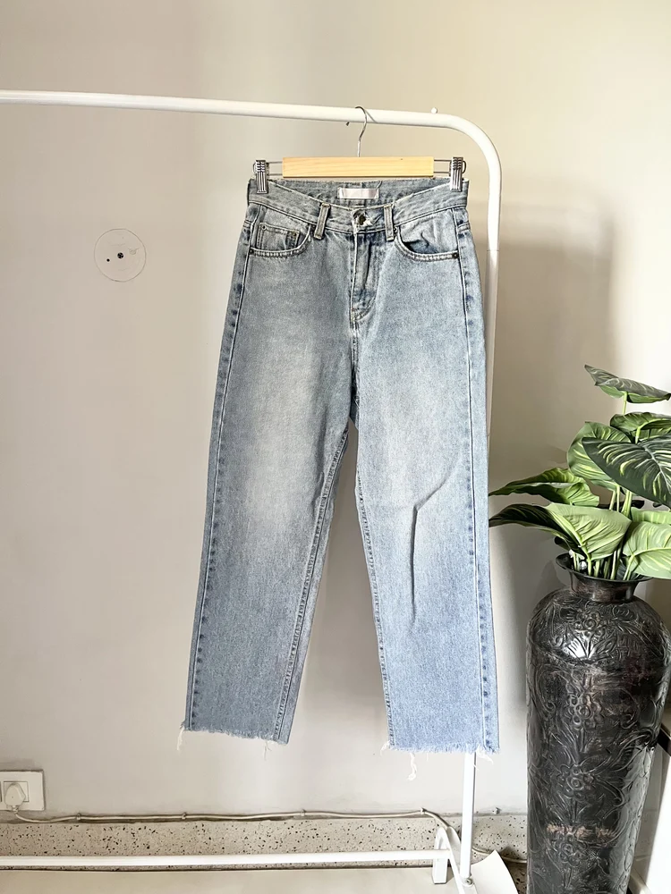Blue straight fit jeans 