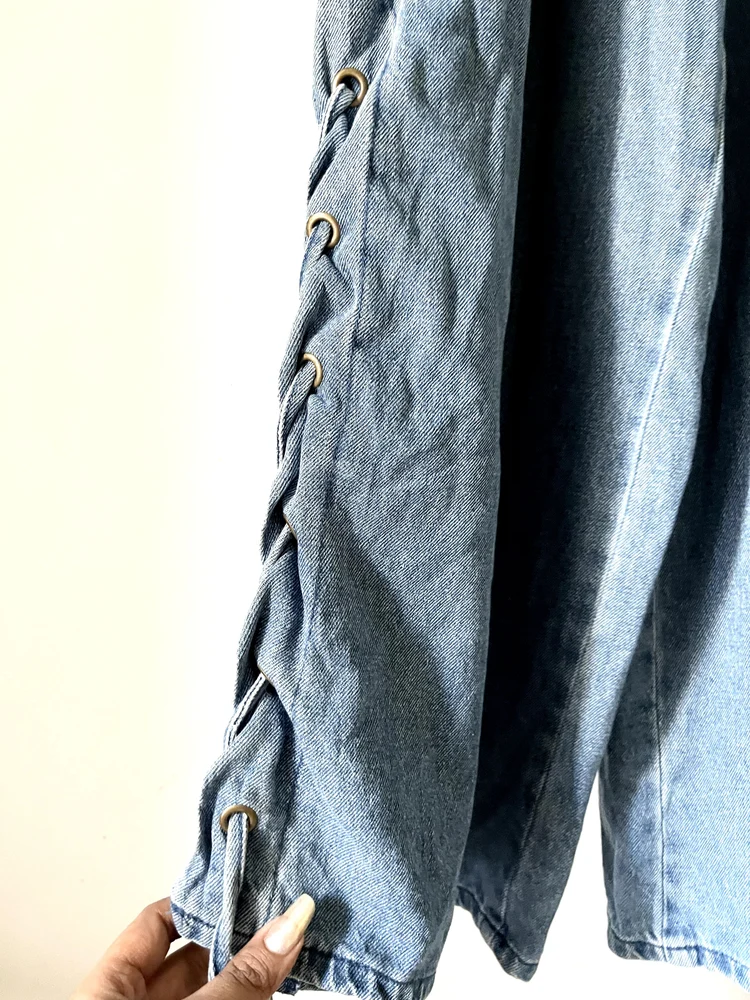 Paperbag wide-leg Highwaist denim