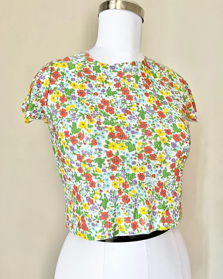 Floral Korean tee 