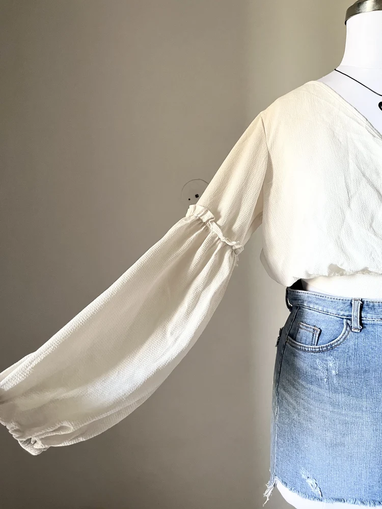 White Wrap top