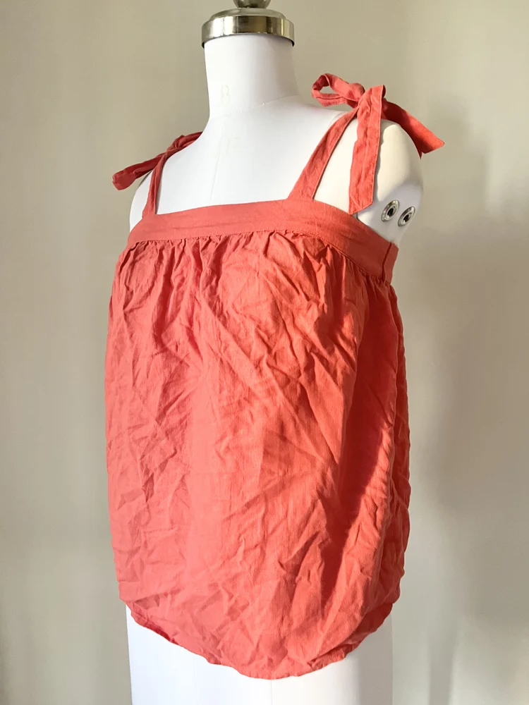 Orange tie-up top