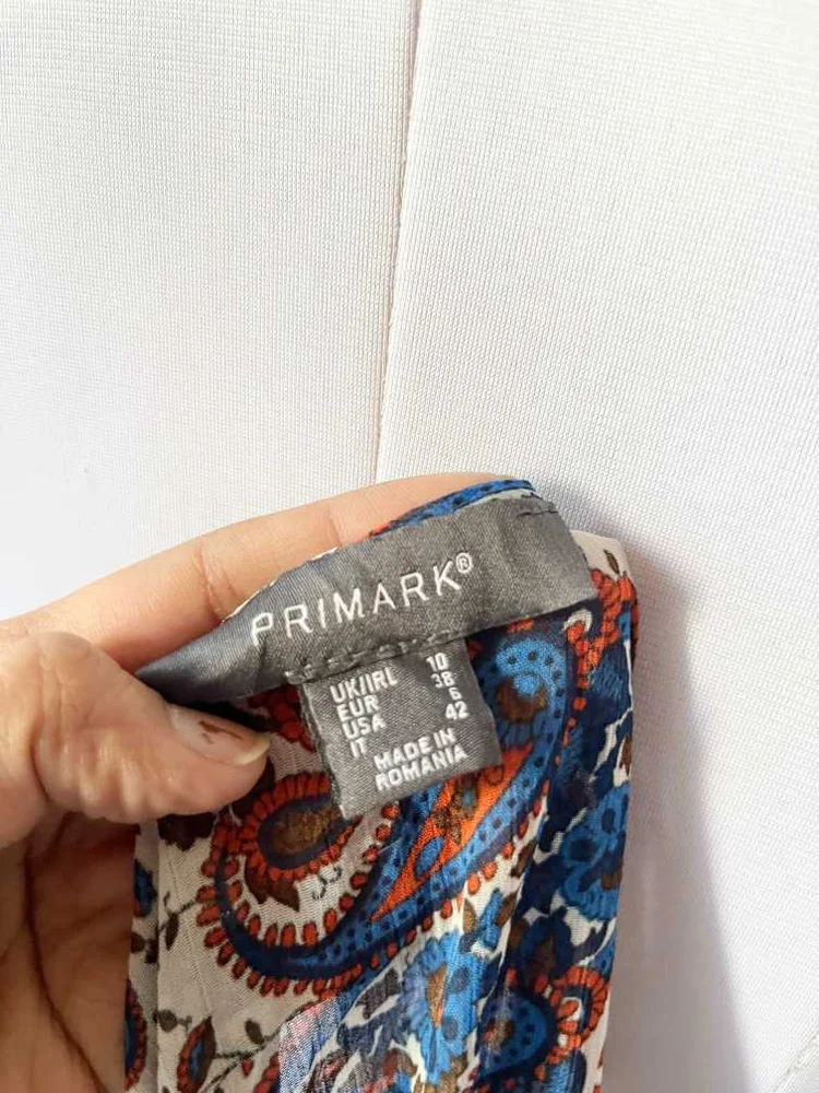 Paiisley print peplum top 