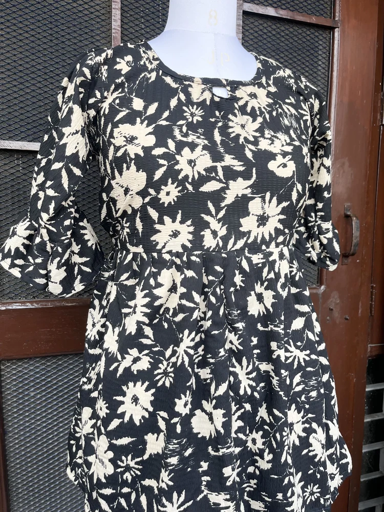Black flare kurti 