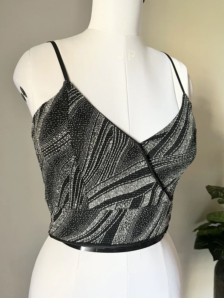 Black shimmer top 